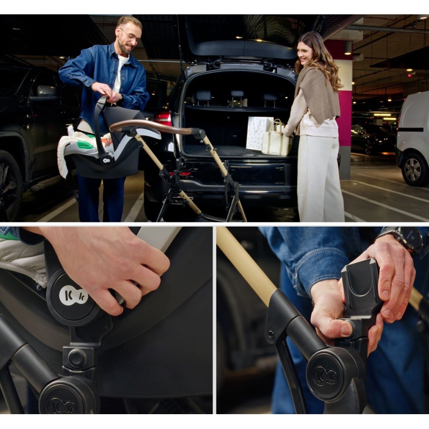 KINDERKRAFT - Kombinētais ratiņš 3 vienā MOOV 2 XL Air Grey