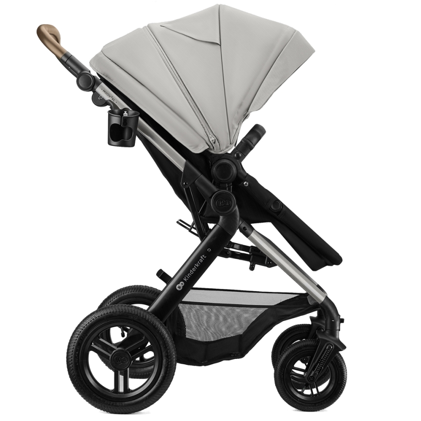 KINDERKRAFT - Kombinētais ratiņš 3 vienā MOOV 2 XL Air Grey