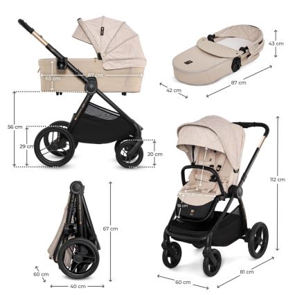 KINDERKRAFT - Kombinētie rati 2-vienā NEA 2 Dune Whisper Bizuu