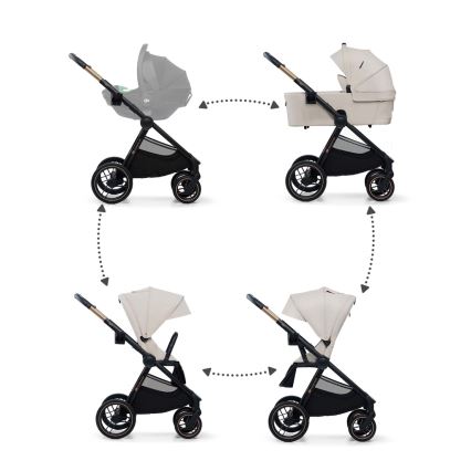 KINDERKRAFT - Kombinētie ratiņi 2in1 NEA 2 bēša