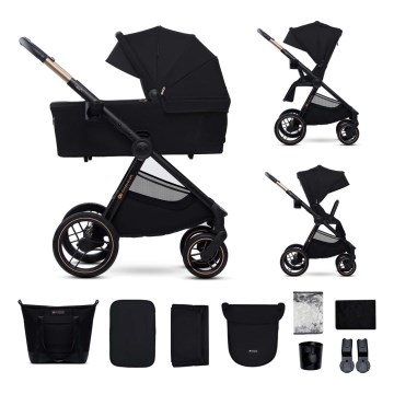 KINDERKRAFT - Kombinētie ratiņi 2in1 NEA 2 Midnight melna