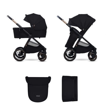 KINDERKRAFT - Kombinētie ratiņi 2in1 NEA 2 Midnight melna