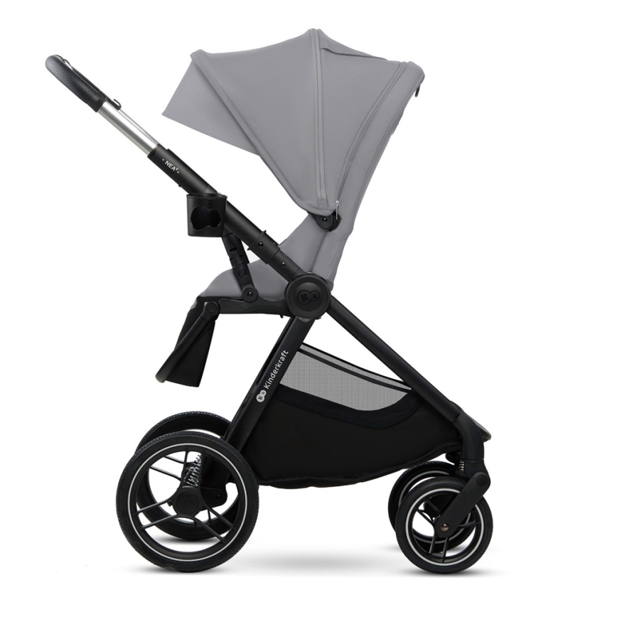 KINDERKRAFT - Kombinētie ratiņi 2in1 NEA 2 Platinum pelēka
