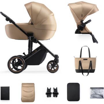 KINDERKRAFT - kombinētie ratiņi 2in1 PRIME 2 bēša