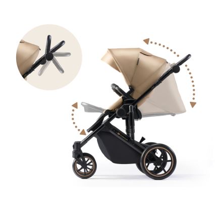 KINDERKRAFT - kombinētie ratiņi 2in1 PRIME 2 bēša