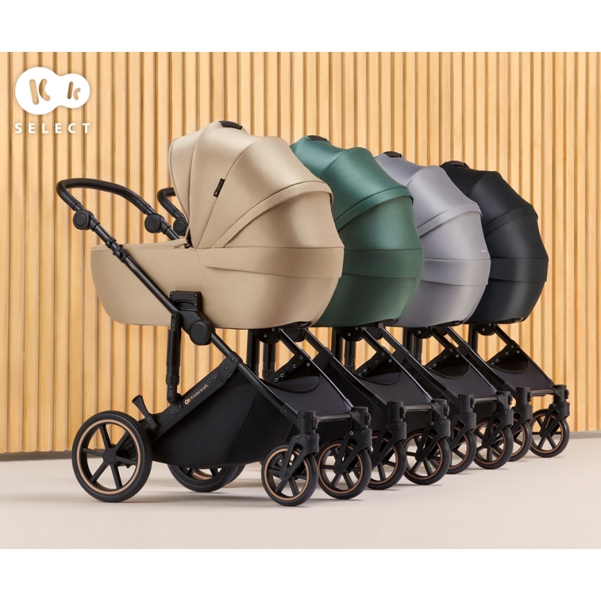 KINDERKRAFT - kombinētie ratiņi 2in1 PRIME 2 pelēka
