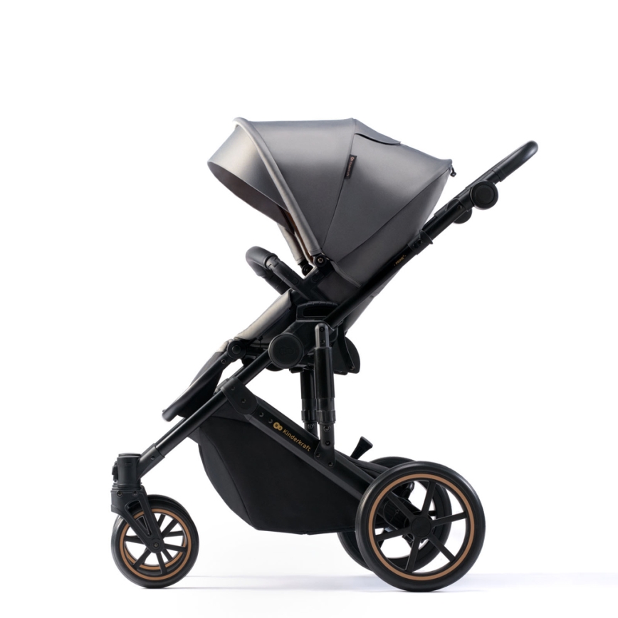 KINDERKRAFT - kombinētie ratiņi 2in1 PRIME 2 pelēka