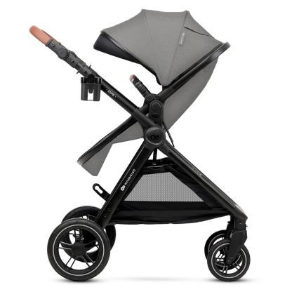 KINDERKRAFT - Kombinētie ratiņi 3in1 ESME Moonlight pelēka + autokrēsls MINK PRO