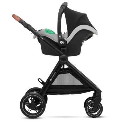 KINDERKRAFT - Kombinētie ratiņi 3in1 ESME Moonlight pelēka + autokrēsls MINK PRO