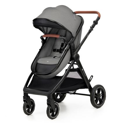 KINDERKRAFT - Kombinētie ratiņi 3in1 ESME Moonlight pelēka + autokrēsls MINK PRO