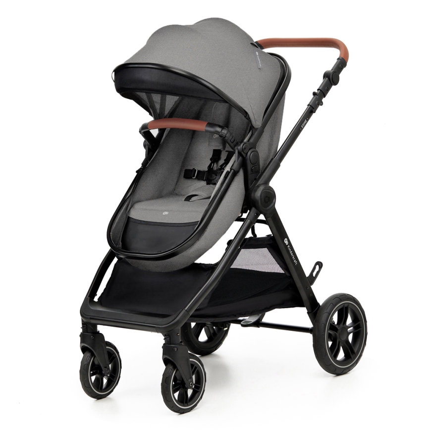 KINDERKRAFT - Kombinētie ratiņi 3in1 ESME Moonlight pelēka + autokrēsls MINK PRO