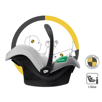 KINDERKRAFT - Kombinētie ratiņi 3in1 ESME Moonlight pelēka + autokrēsls MINK PRO