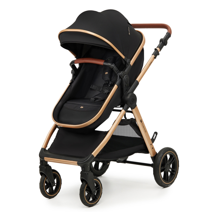 KINDERKRAFT - Kombinētie ratiņi 3in1 ESME Pure melna + autokrēsls MINK PRO