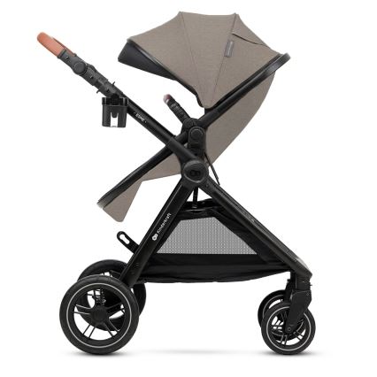 KINDERKRAFT - Kombinētie ratiņi 3in1 ESME Sand bēša + autokrēsls MINK PRO