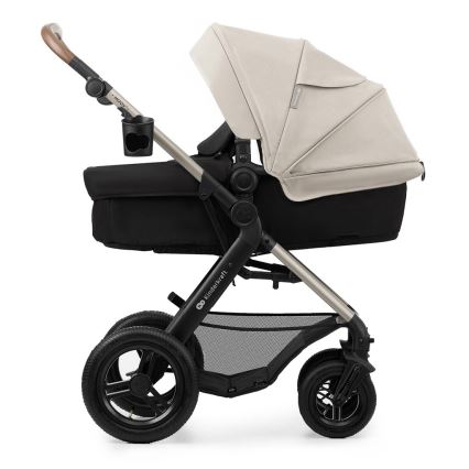KINDERKRAFT - Kombinētie ratiņi 3in1 MOOV 2 AIR Moonlight pelēka + autokrēsls MINK PRO