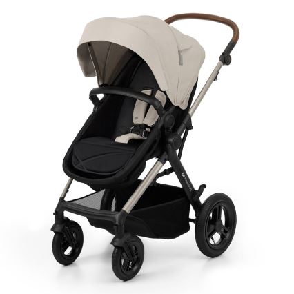 KINDERKRAFT - Kombinētie ratiņi 3in1 MOOV 2 AIR Moonlight pelēka + autokrēsls MINK PRO