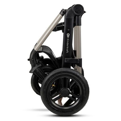 KINDERKRAFT - Kombinētie ratiņi 3in1 MOOV 2 AIR Moonlight pelēka + autokrēsls MINK PRO