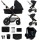 KINDERKRAFT - kombinētie ratiņi 3in1 MOOV 2 AIR Pure melna + autokrēsls MINK PRO