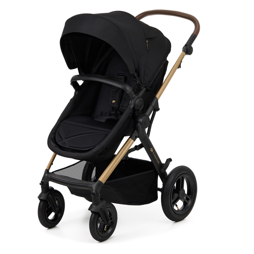 KINDERKRAFT - kombinētie ratiņi 3in1 MOOV 2 AIR Pure melna + autokrēsls MINK PRO