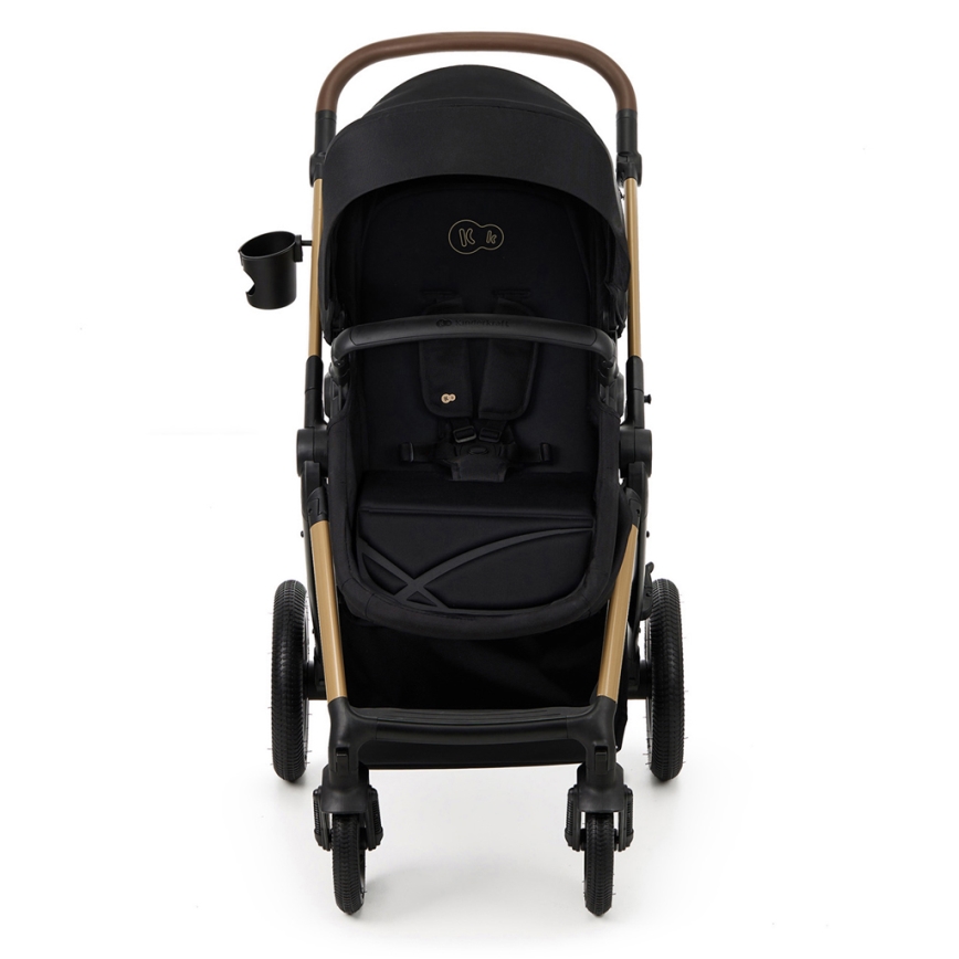 KINDERKRAFT - kombinētie ratiņi 3in1 MOOV 2 AIR Pure melna + autokrēsls MINK PRO