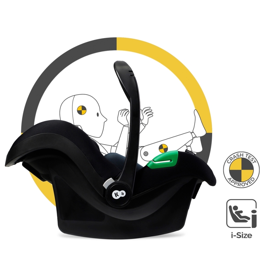 KINDERKRAFT - kombinētie ratiņi 3in1 MOOV 2 AIR Pure melna + autokrēsls MINK PRO
