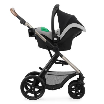 KINDERKRAFT - kombinētie ratiņi 3in1 MOOV 2 Moonlight pelēka + autokrēsls MINK PRO