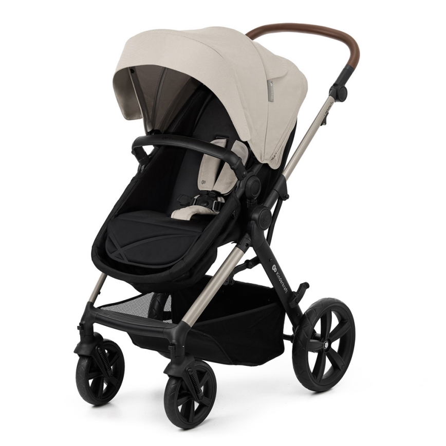 KINDERKRAFT - kombinētie ratiņi 3in1 MOOV 2 Moonlight pelēka + autokrēsls MINK PRO