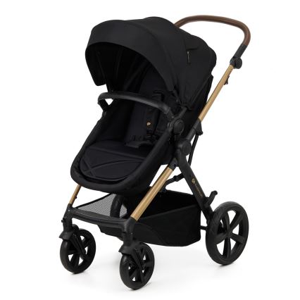 KINDERKRAFT - kombinētie ratiņi 3in1 MOOV 2 Pure melna + autokrēsls MINK PRO