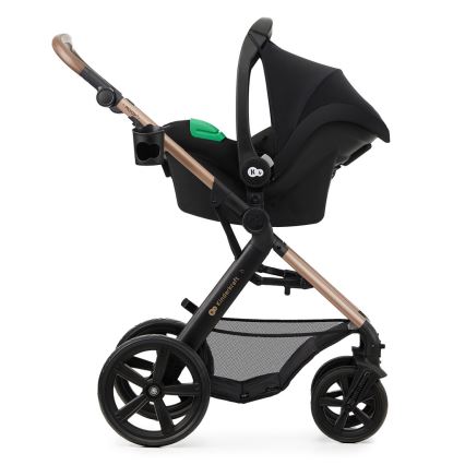 KINDERKRAFT - kombinētie ratiņi 3in1 MOOV 2 Sand bēša + autokrēsls MINK PRO