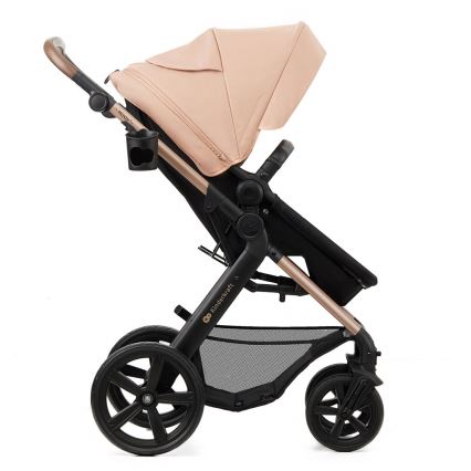 KINDERKRAFT - kombinētie ratiņi 3in1 MOOV 2 Sand bēša + autokrēsls MINK PRO