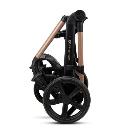 KINDERKRAFT - kombinētie ratiņi 3in1 MOOV 2 Sand bēša + autokrēsls MINK PRO