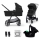 KINDERKRAFT - Kombinētie ratiņi 3in1 NEWLY Klasiska melna  + autokrēsls MINK PRO