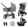 KINDERKRAFT - Kombinētie ratiņi 3in1 NEWLY Moonlight pelēka  + autokrēsls MINK PRO