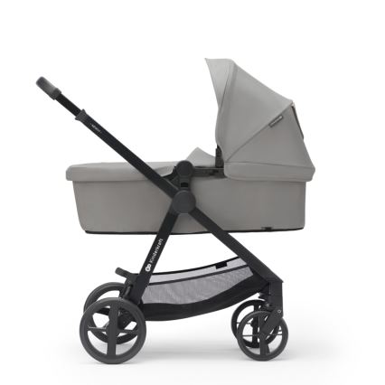 KINDERKRAFT - Kombinētie ratiņi 3in1 NEWLY Moonlight pelēka  + autokrēsls MINK PRO