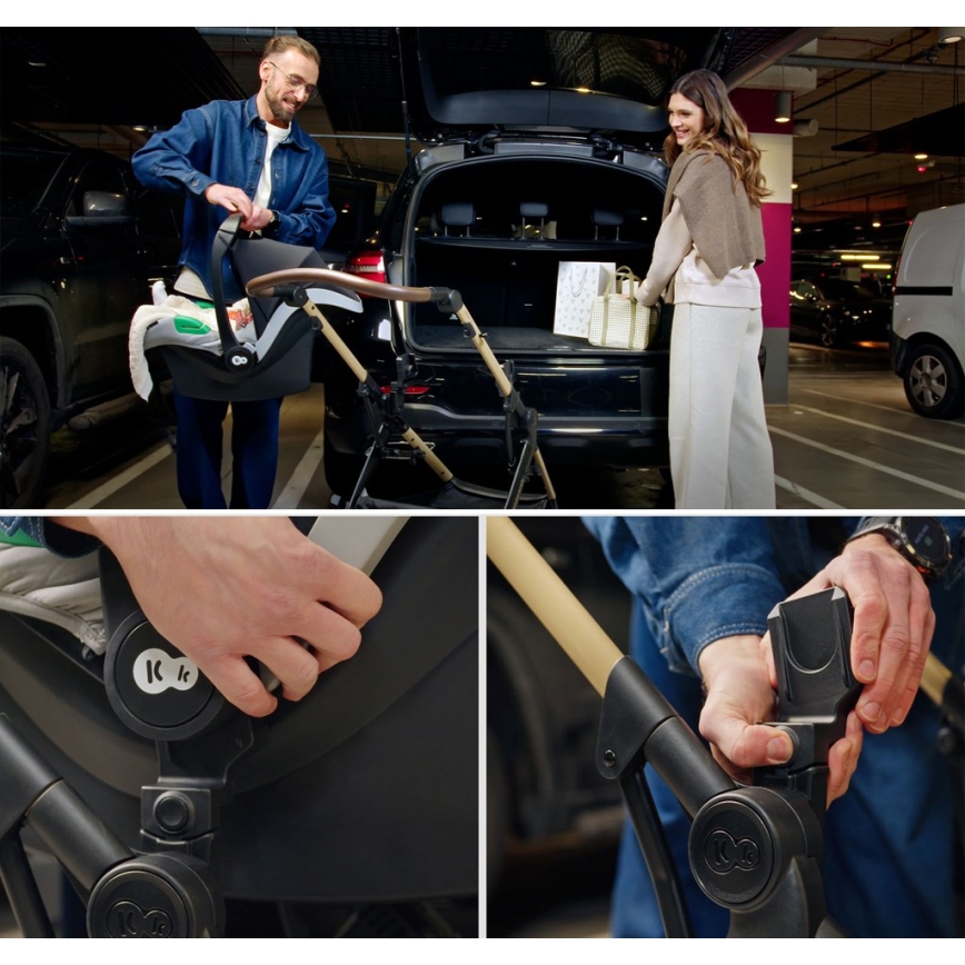 KINDERKRAFT - Kombinēts ratiņš 3 vienā MOOV 2 XL Air Black