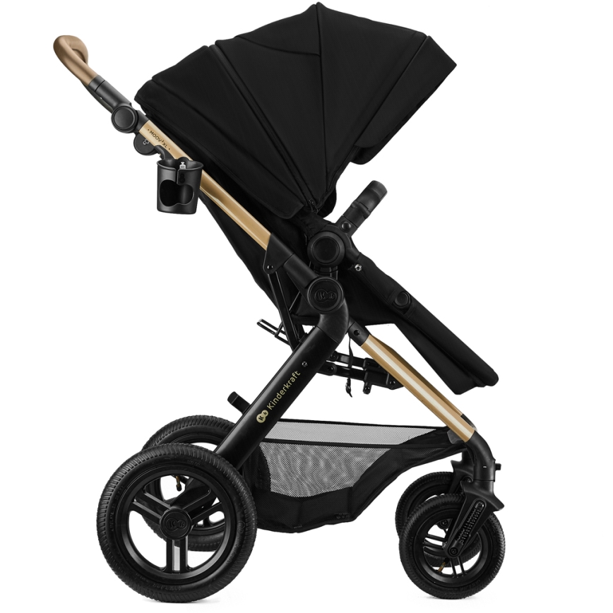 KINDERKRAFT - Kombinēts ratiņš 3 vienā MOOV 2 XL Air Black