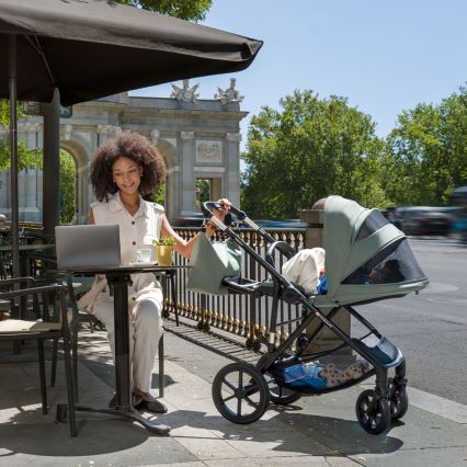 KINDERKRAFT - Kombinēts ratiņš 3 vienā PRIME 3, tumši zaļš