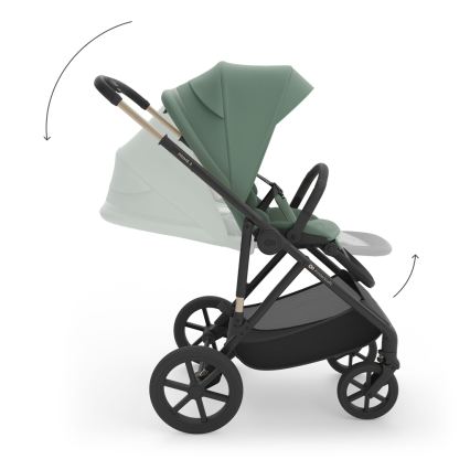 KINDERKRAFT - Kombinēts ratiņš 3 vienā PRIME 3, tumši zaļš