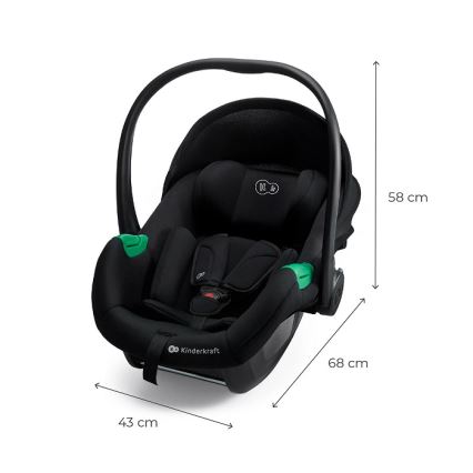 KINDERKRAFT - MINK PRO 2 bērnu auto sēdeklis 40-87 cm (0-13 kg) melns