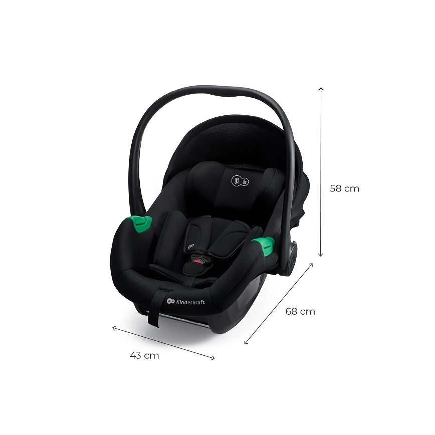 KINDERKRAFT - MINK PRO 2 bērnu auto sēdeklis 40-87 cm (0-13 kg) melns