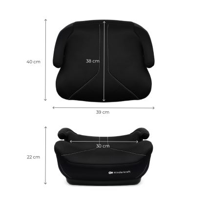 KINDERKRAFT - Paaugstināmais sēdeklis automašīnai I-BOOST 2 125–150 cm melns