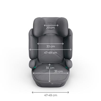 KINDERKRAFT - Salokāms bērnu auto sēdeklis XPAND 2 PRO 100-150 cm pelēks
