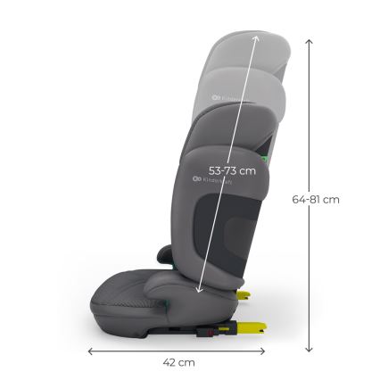 KINDERKRAFT - Salokāms bērnu auto sēdeklis XPAND 2 PRO 100-150 cm pelēks