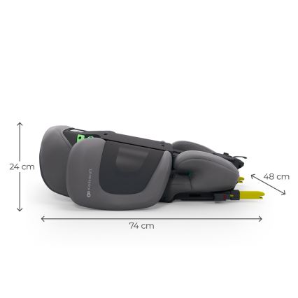 KINDERKRAFT - Salokāms bērnu auto sēdeklis XPAND 2 PRO 100-150 cm pelēks