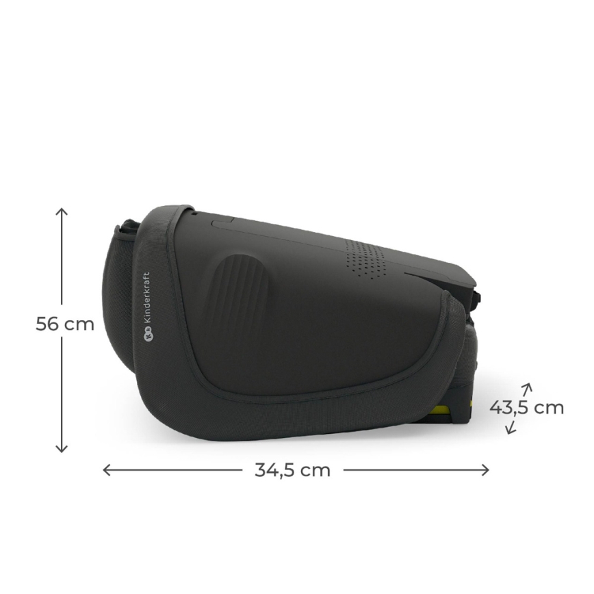 KINDERKRAFT - Salokāms bērnu autosēdeklis UNITY 2 i-Size 100-150 cm melns