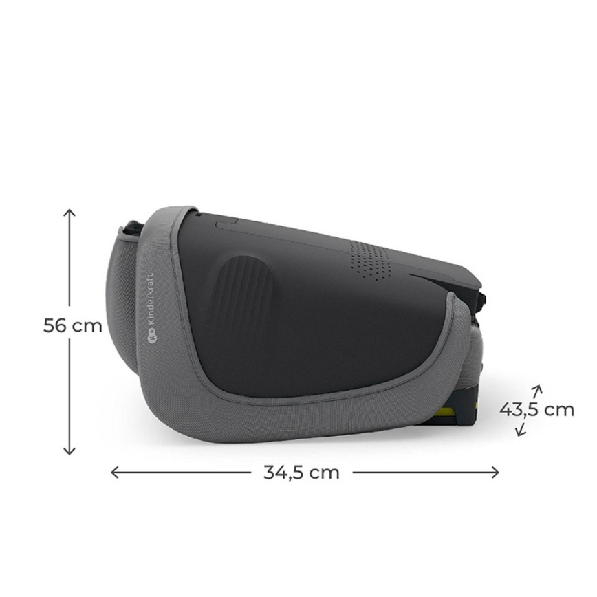 KINDERKRAFT - Salokāms bērnu autosēdeklis UNITY 2 i-Size 100-150 cm pelēks