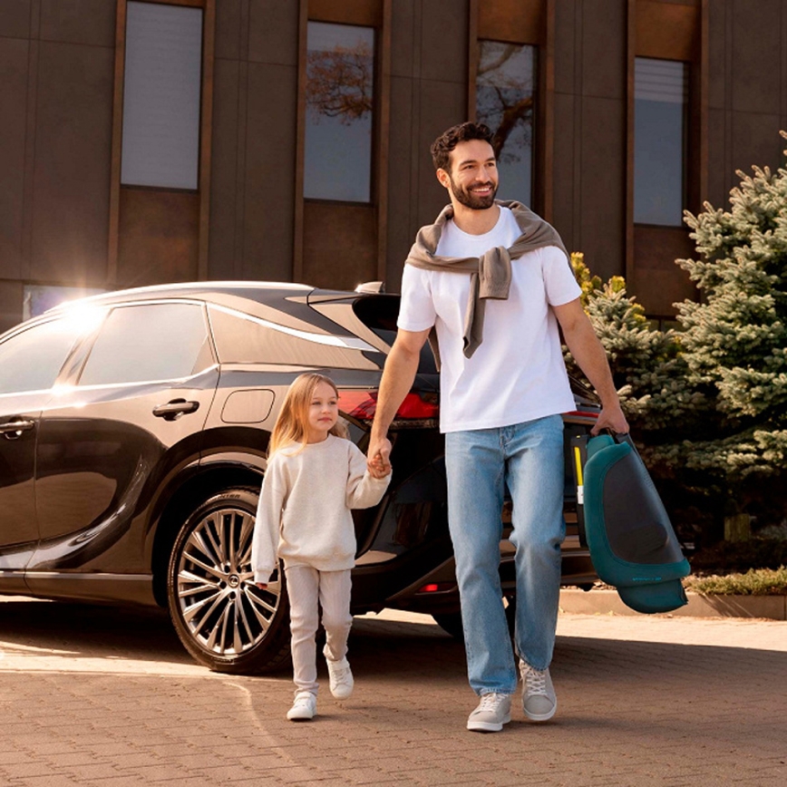 KINDERKRAFT - Salokāms bērnu autosēdeklis UNITY 2 i-Size 100-150 cm tirkīza