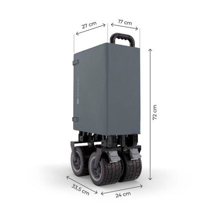 KINDERKRAFT - Salokāms transporta ratiņš WAGON ROLLSTER pelēks