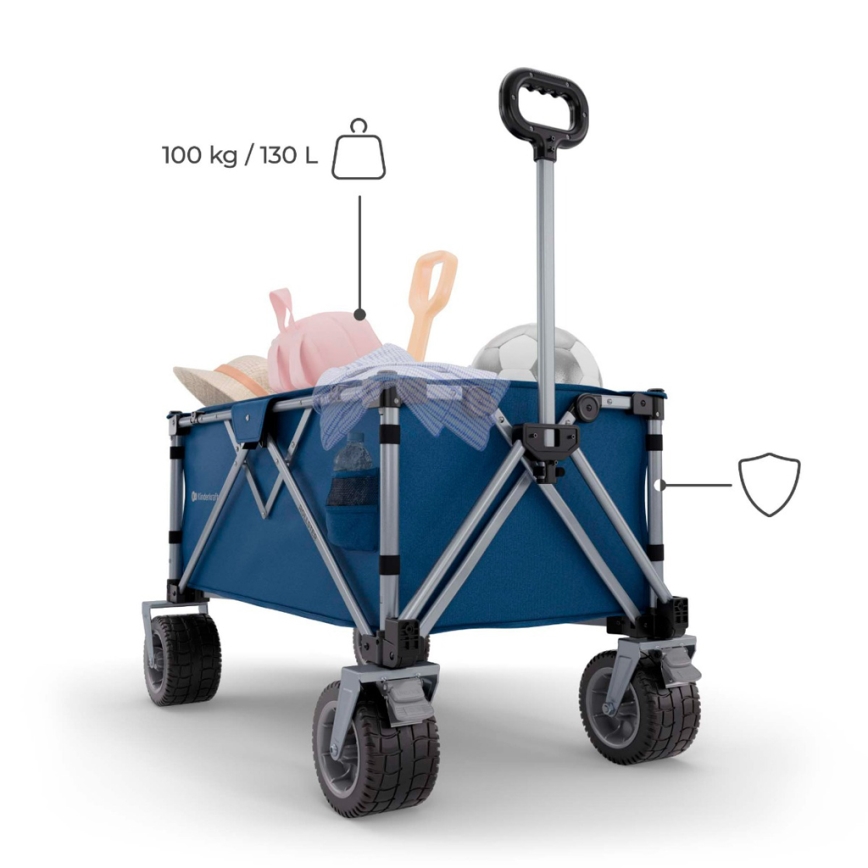 KINDERKRAFT - salokāms transporta ratiņš WAGON ROLLSTER, zils