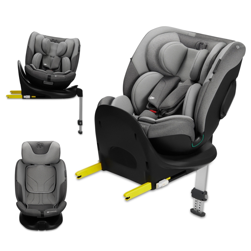 KINDERKRAFT SELECT - Autokrēsliņš I-FIX (40-150 cm) Cool pelēka
